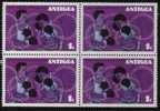 Timbres Bloc De 4 Sports > Boxe Antigua 1976 JO Montréal - Boxe