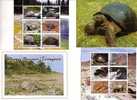 Carte Et Timbres De Tortue / Tortoise Postcard And Stamps - Tortues