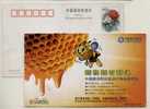 Honeybee,Bee,Honeycomb,Ch   Ina  2003 Ningxia Mobile Advertising Postal Stationery Card - Abeilles