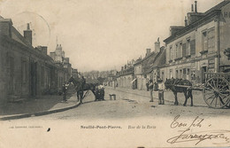 Neuillé Pont Pierre. Rue De La Roue  Attelages Chevaux - Neuillé-Pont-Pierre