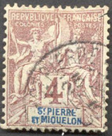 Pays : 422 (Saint-Pierre & Miquelon : Col. Franç.)  Yvert Et Tellier N° :   61 (o) - Gebraucht