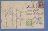 195 Op Kaart, Getaxeerd (taxe) Met Luxemburgse Strafportzegel Van 10c.te KAYL - 1922-1927 Houyoux