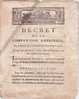 DECRET DE LA CONVENTION NATIONALE 1793 PAIEMENTS PAR LA TRESORERIE AUX FOURNISSEURS DES ARMEES 28-1-1793 - Decreti & Leggi