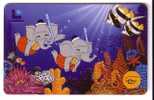 UNDERSEA WORLD ( Thailand Chip Card 500. Baht ) Elephant - Elefant - Elefante – Elefants - Fish - Poisson - Sea Star ... - Thailand