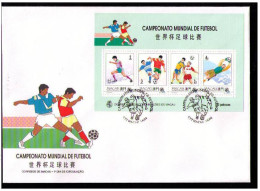 XV World CUP Football Championship USA 1994 Sports Football Fdc Booklet Cancell Macao Macau Gc38 - 1994 – Estados Unidos