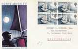 ElI006/  - GB - Weltumseglung 1967,  4-er Block Auf FDC (Segelboot) Nach Ediburgh - 1952-1971 Pre-Decimal Issues