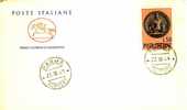 ITALIA FDC "CAVALLINO" 1969  RAGIONERIA GENERALE DELLO STATO. OPERA DI MONASSI - Engravings