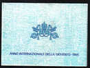 11  VATICANO 1985, Postal Stationery Cards N. C27  ** Gioventù - Briefe U. Dokumente