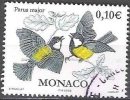 Monaco 2002 Yvert 2324 O Cote (2015) 0.30 Euro Mésange Charbonnière Cachet Rond - Usati