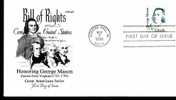 Fdc Usa 1981 Histoire Indépendance USA George Mason 1725 1792 Père Du Bill Of Rights - Onafhankelijkheid USA