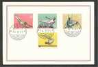 LIECHTENSTEIN, SPORTS IV, SET FROM 1957 ON CARD VFU - Used Stamps