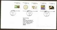 NEW ZEALAND 2005 STAMP ON STAMP, KIWI ODD SHAPED DIE CUT, FIRST DAY USED ON COVER TO INDIA # 6567 - Other & Unclassified