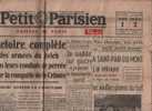 LE PETIT PARISIEN 1-2 NOVEMBRE 1941 - RIOM - ST PAIR DU MONT - CRIMEE - PHILATELIE L.V.F. - JUIFS - SPORTS - PUBLICITES - Le Petit Parisien