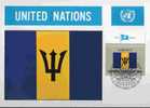 CPJ Nations Unies 1983 Drapeaux Barbade - Covers