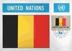 CPJ Nations Unies 1982 Drapeaux Belgique - Covers