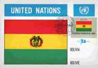 CPJ Nations Unies 1981 Drapeaux Bolivie - Enveloppes