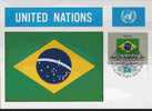 CPJ Nations Unies 1983 Drapeaux Brésil - Enveloppes