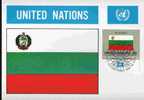 CPJ Nations Unies 1983 Drapeaux Bulgarie - Enveloppes