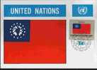 CPJ Nations Unies 1982 Drapeaux Birmanie - Briefe