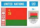 CPJ Nations Unies 1983 Drapeaux Bielorussie - Enveloppes