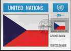 CPJ Nations Unies 1981 Drapeaux Tchécoslovaquie - Enveloppes