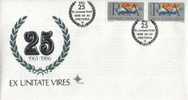 Fdc Rsa 1986 Drapeaux Lauriers - Briefe