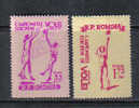 ES591A - ROMANIA 1955, Pallavolo Volley : Serie N. 1380/1381  *** - Unused Stamps