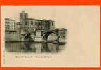 ROMANS 1900 EGLISE SAINT BARNARD KIOSQUE PUBLICITAIRE ET PONT CARTE PRECURSEUR EN BON ETAT - Romans Sur Isere