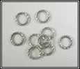 Lot De 10 Anneaux Torsadés En Argent Tibétain 8mm - Perles