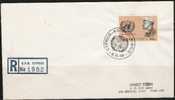 S905.-.CHIPRE - REGISTERED AND CIRCULATED F.D.C. TO U.S.A. 1966-GEN. K.S. THIMAYYA. - Andere & Zonder Classificatie