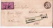 Wtb038/ WÜRTTEMBERG -  Künzelsau 12 9. 1879,  Als Nachnahme Und Paketbegleitbrief Nach Schoenthal - Briefe U. Dokumente