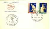 ITALIA FDC "CAVALLINO" 1974  E U R O P A.  S C U L T U R E - 1974