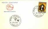 ITALIA FDC "CAVALLINO" 1974  SAN TOMMASO D'AQUINO FILOSOFO TEOLOGO 1226-1274 - Théologiens