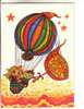 GOOD ESTONIA POSTCARD 1975 - Children In Air Balloon (used) - Balloons