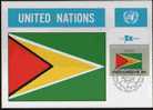 CPJ Nations Unies 1982 Drapeaux Guyane - Briefe