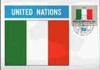 CPJ Nations Unies 1984 Drapeaux Italie - Enveloppes