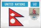 CPJ Nations Unies 1983 Drapeaux Nepal - Enveloppes