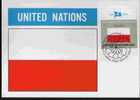 CPJ Nations Unies 1984 Drapeaux Pologne - Enveloppes