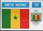CPJ Nations Unies 1983 Drapeaux Sénégal - Enveloppes