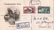 NZ027/ 1940, Einschreiben New Plymouth,  FDC, 100 Jahre NZ., Nach Vancouver - Storia Postale
