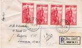 NZ035/ 1937, Health Stamp, 4-fach Auf FDC, Einschreiben. - Storia Postale