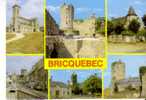 BRIQUEBEC - 6 Vues : Eglise, Vieux Chateau, Manoir Des Tourelles, Rue De La République, La Trappe, Enceinte Fortifiée - Bricquebec