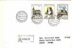 VATICANO LETTERA FDC 1973  SANTA TERESA DEL BAMBINO GESU'. RACCOMANDATA. SERIE COMPLETA - Storia Postale