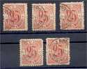 MOROCCO MAZAGAN-MARRAKECH 5 STAMPS F/VFU - Locals & Carriers