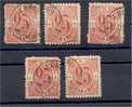 MOROCCO MAZAGAN-MARRAKECH 5 STAMPS F/VFU - Locals & Carriers