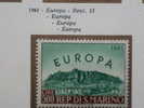 SAN MARINO EUROPA ANNO 1961 - NUOVO CON LINGUELLA * - Neufs