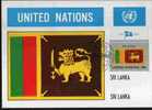 CPJ Nations Unies 1981 Drapeaux Sri Lanka - Enveloppes