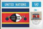 CPJ Nations Unies 1982 Drapeaux Souaziland - Covers