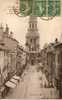 Bourg-en-bresse Rue Animée Avec église Années 1900 - Brou - Iglesia