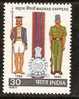 India 1980 Military Costumes Soldier Sappers Coat Of Arms MNH - Used Stamps